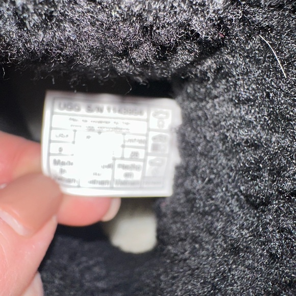 UGG Black Funkarra Cabin Boots with Fuzzy Trim - Picture 8 of 8